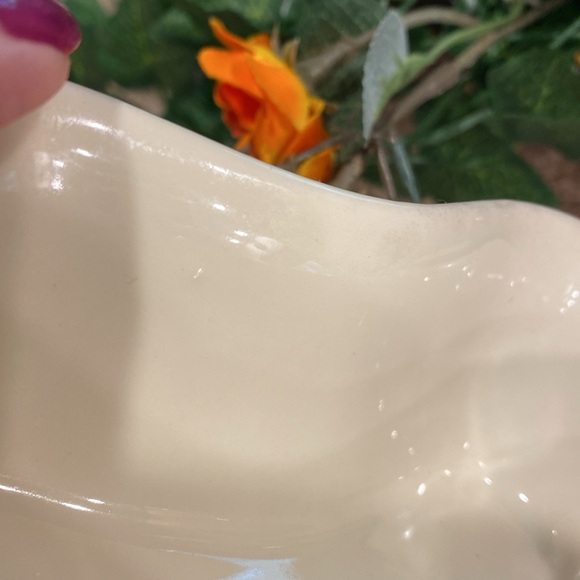 Longaberger Small Heart Vitrified Pottery Dish Red and Ivory - Picture 17 of 17